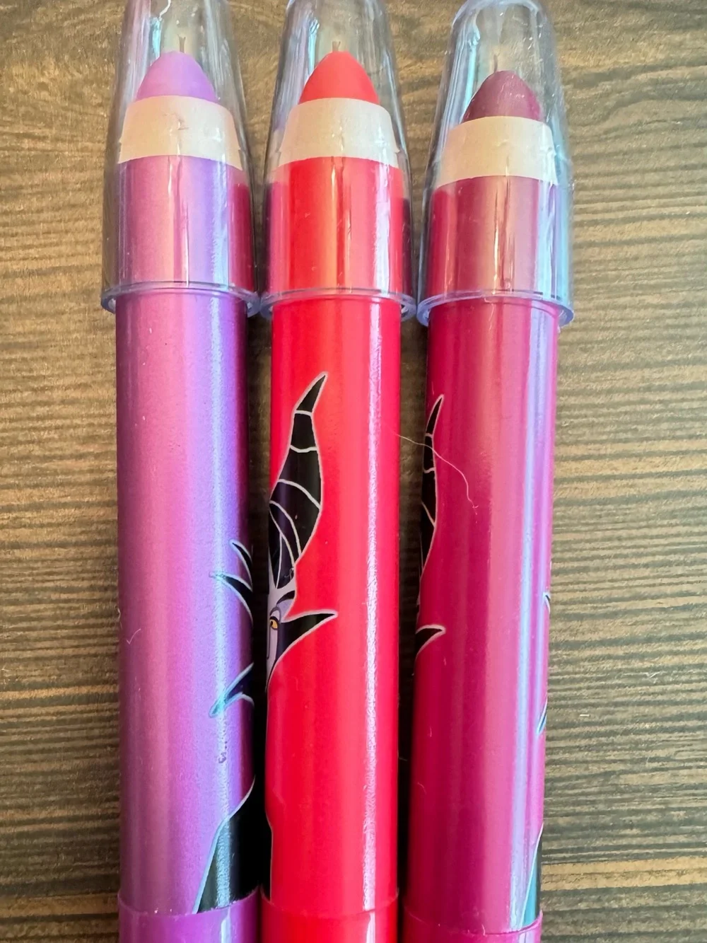 Disney Lip Crayon Set — Light Pink, Coral Red, Magenta